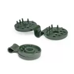 BUNGEE CORD CLIPS klips zaciskowy - luz (50szt.) green