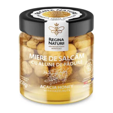 Miód akacjowy z orzechami laskowymi 250g
