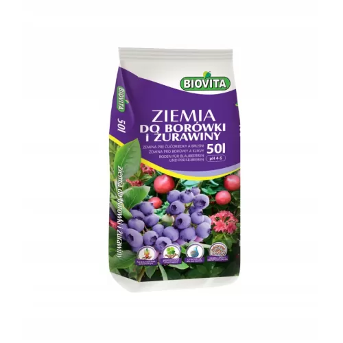 Ziemia do Borówek i Żurawiny 50L pH4-5 BIOVITA